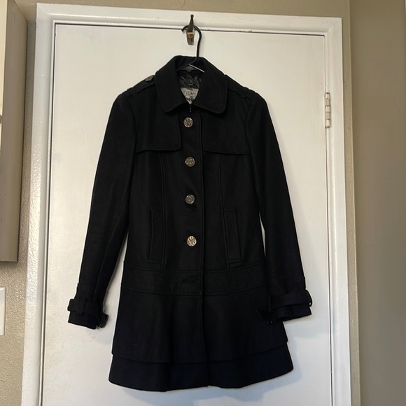 Guess XS Wool blend black pea coat - Picture 1 of 17